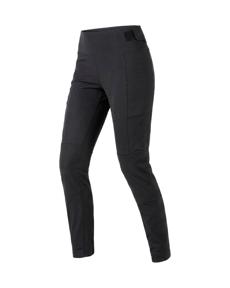 STRAUSS Women's Functional Leggings e.s.trail pure in black, front view