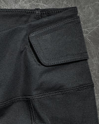 Close-up of functional fabric detail on Women's Functional Leggings e.s.trail pure in black