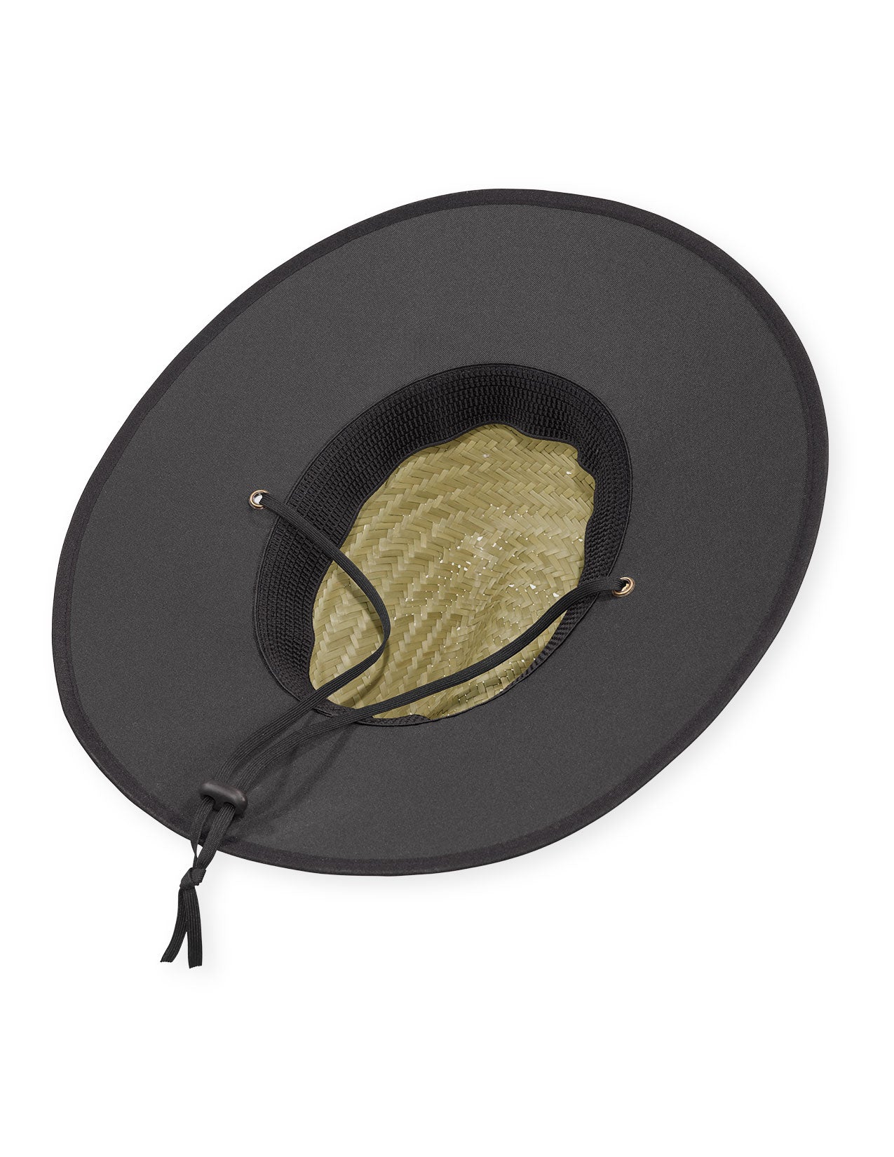 Underside of an straw hat.