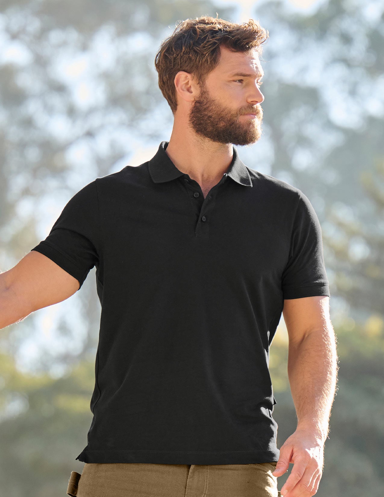 Cotton stretch Polo Shirt | Strauss