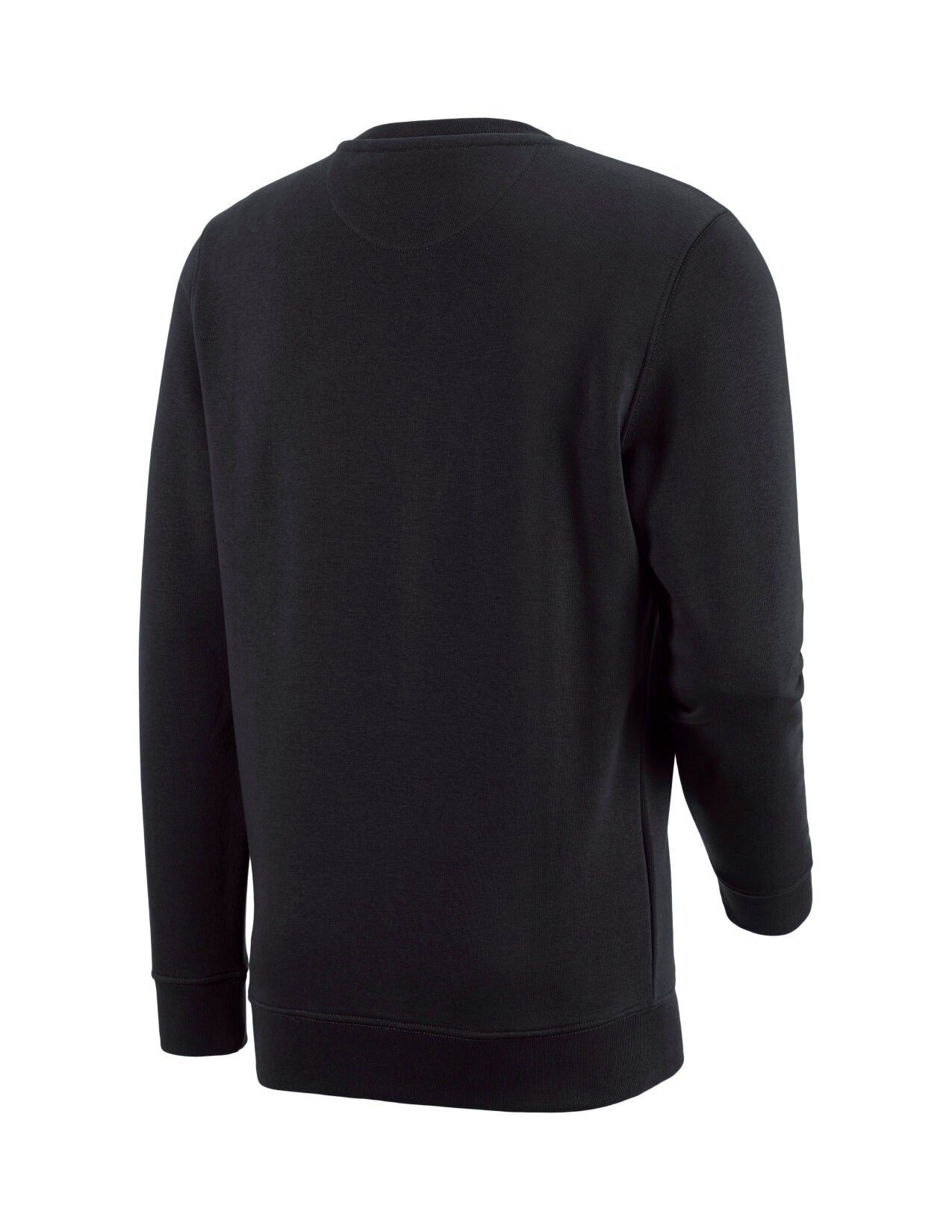 Cotton Poly Crew Neck Sweatshirt in black
