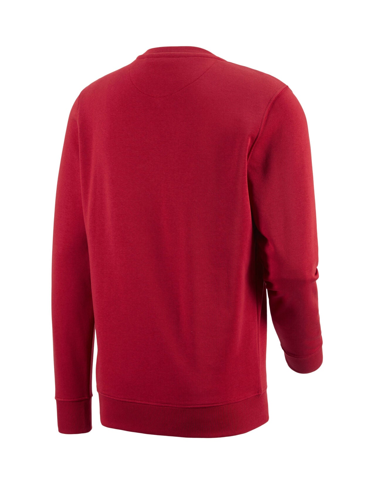 Cotton Poly Crew Neck Sweatshirt in firered