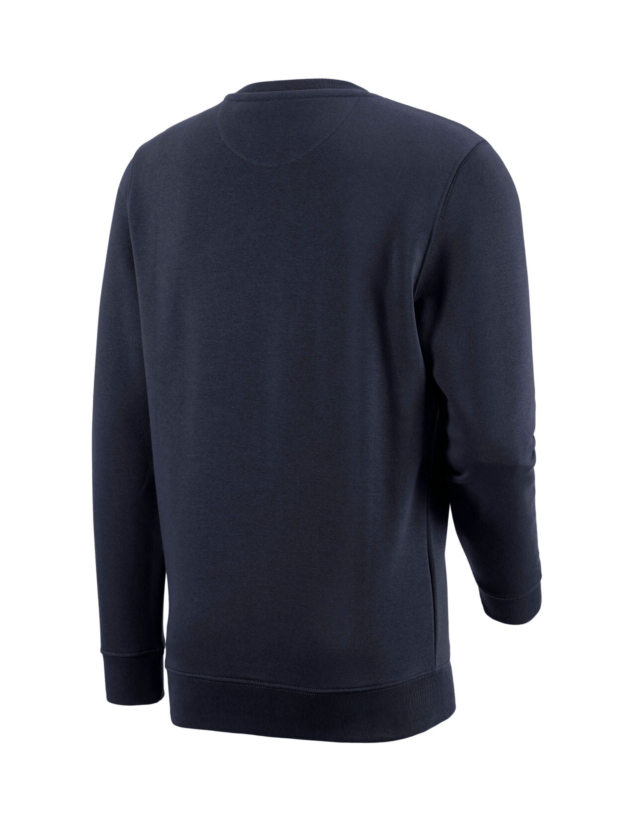 Cotton Poly Crew Neck Sweatshirt in neroblue