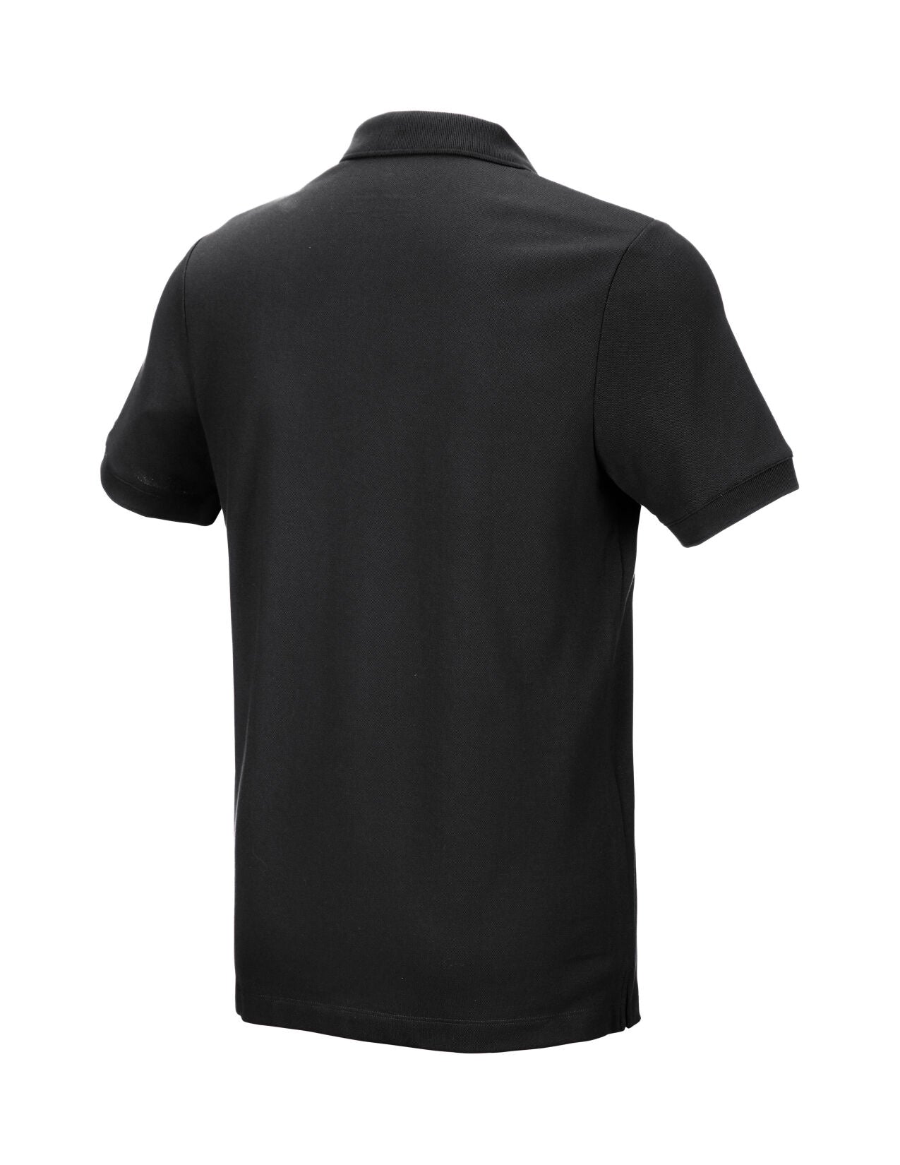 Cotton stretch Polo Shirt in black