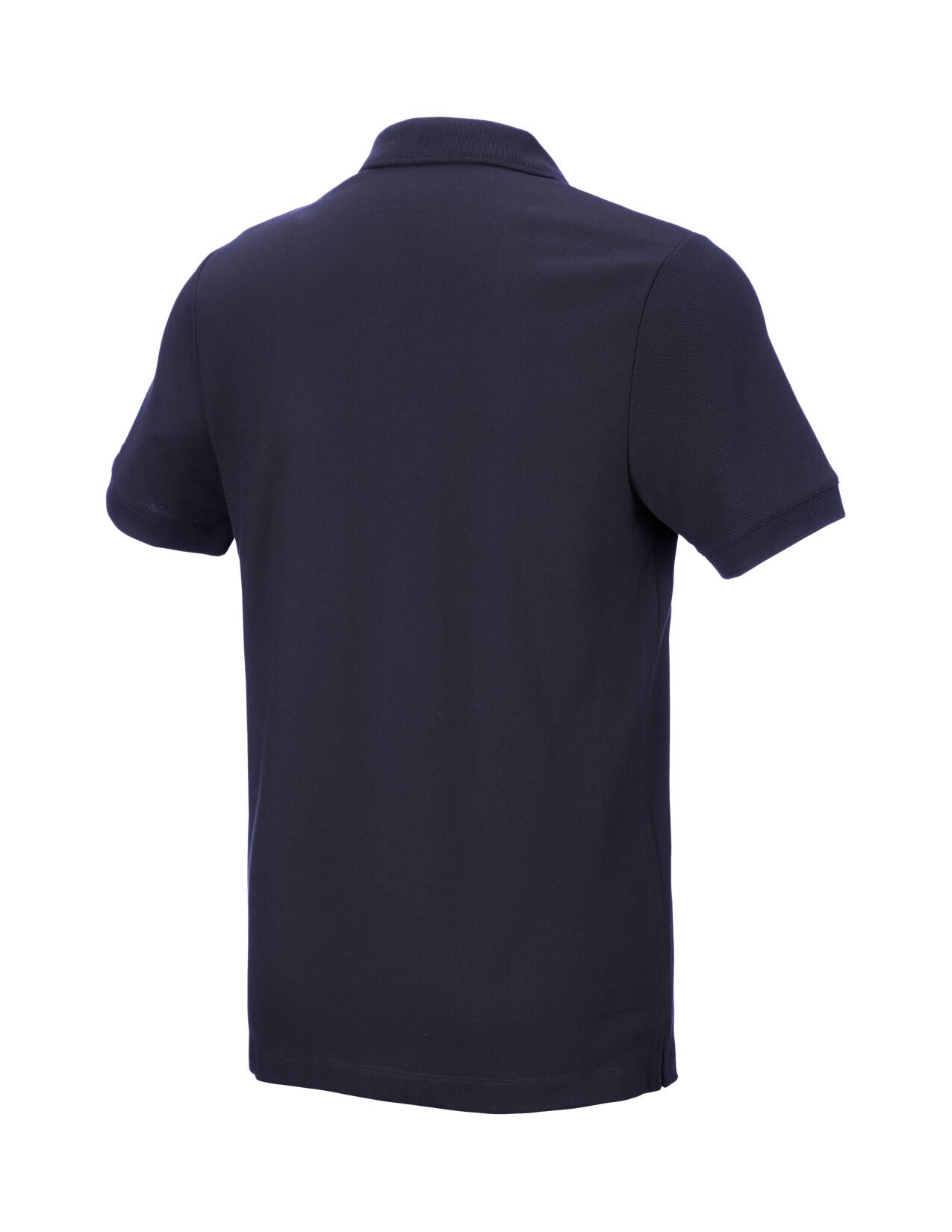 Cotton stretch Polo Shirt in neroblue