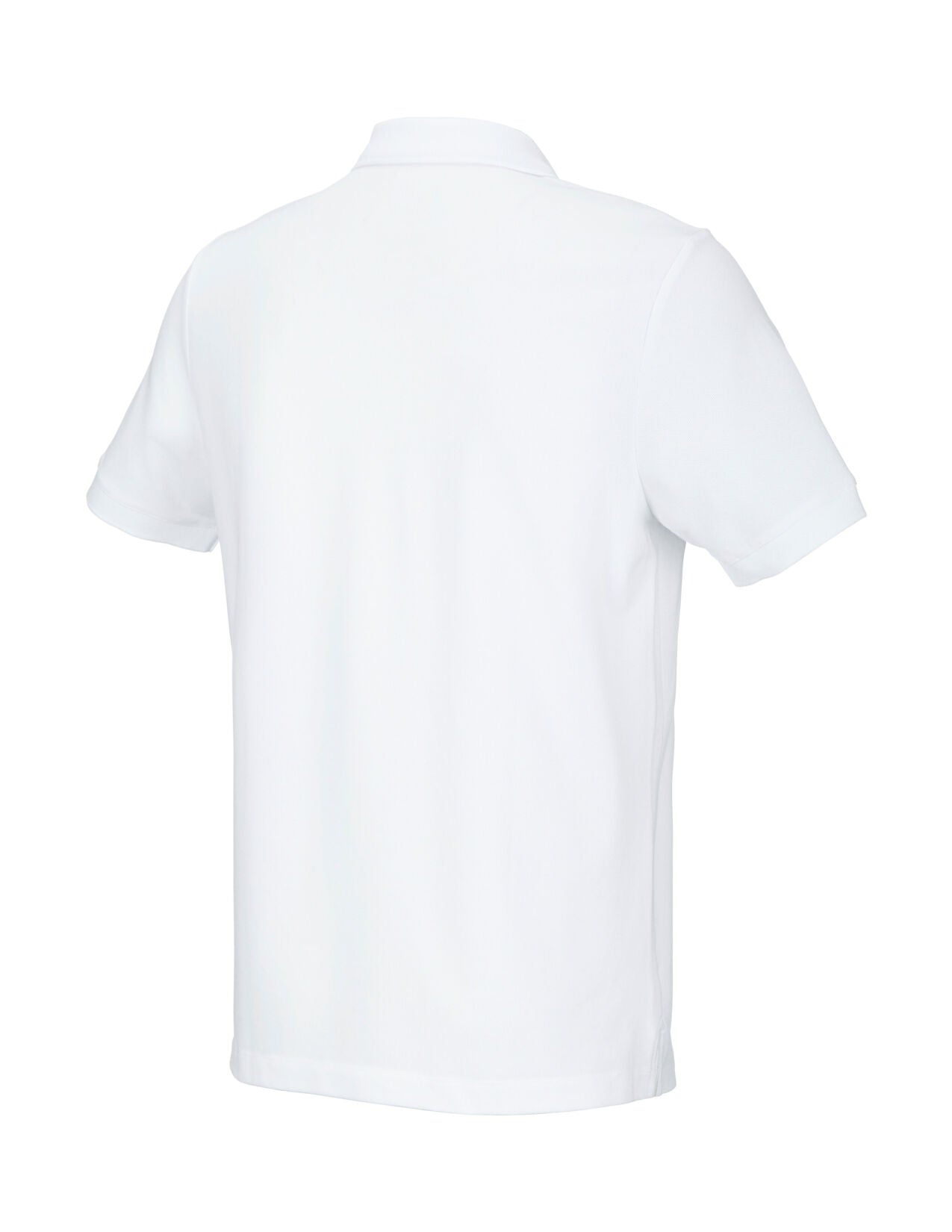 Cotton stretch Polo Shirt in white