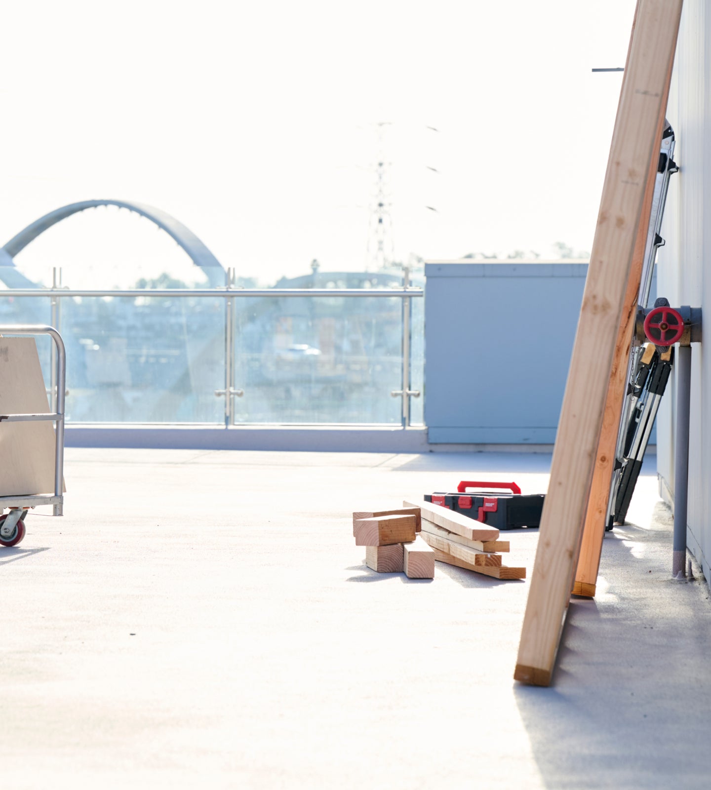 A scenery of a construction jobsite.