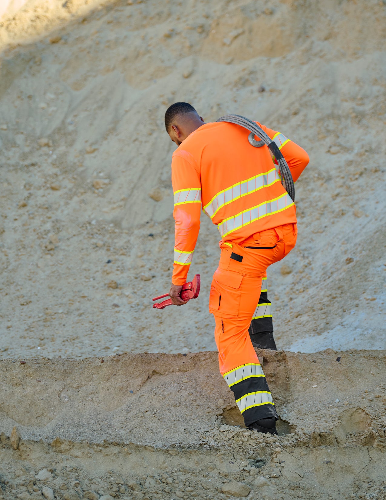 Man wearing High Visibility Work Pants