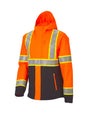 High Visibility Waterproof Jacket Class 2 neon orange black