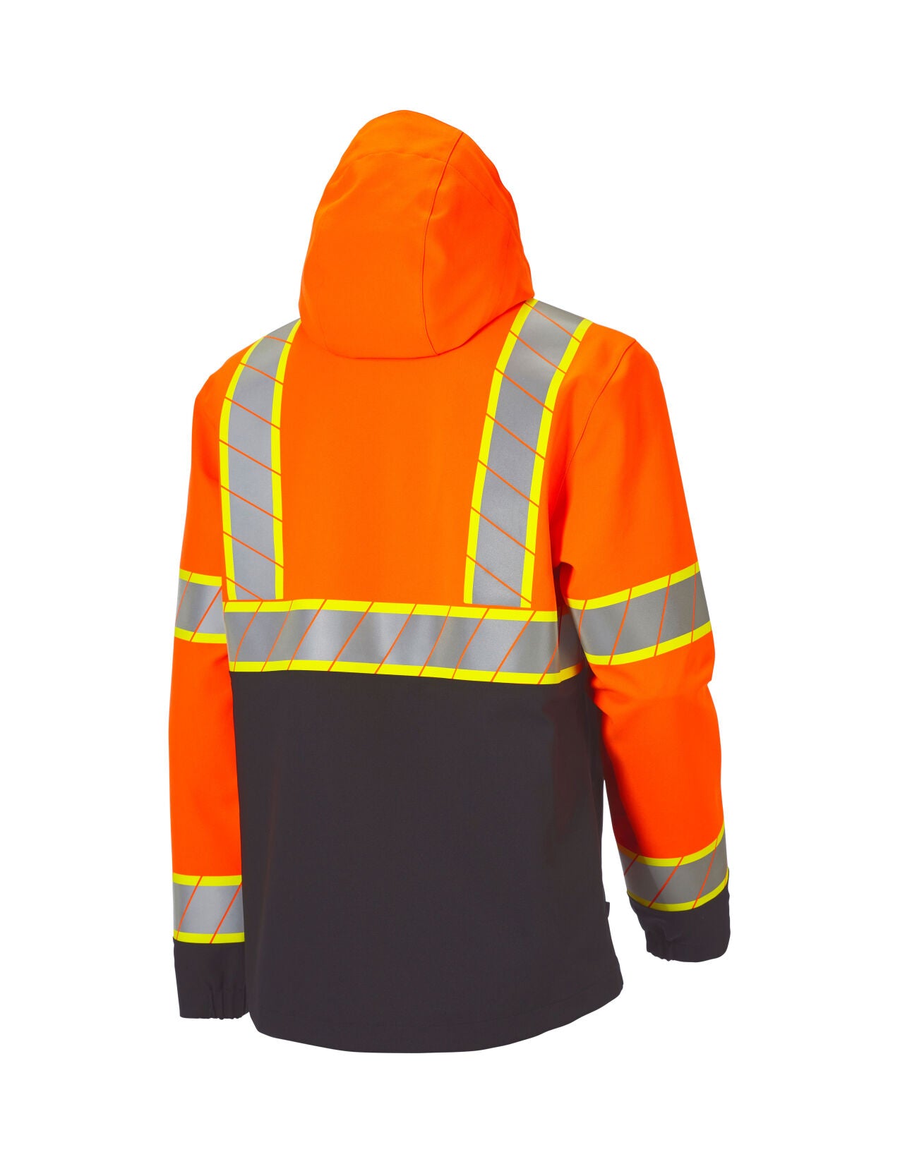 High Visibility Waterproof Jacket Class 2 neon orange black