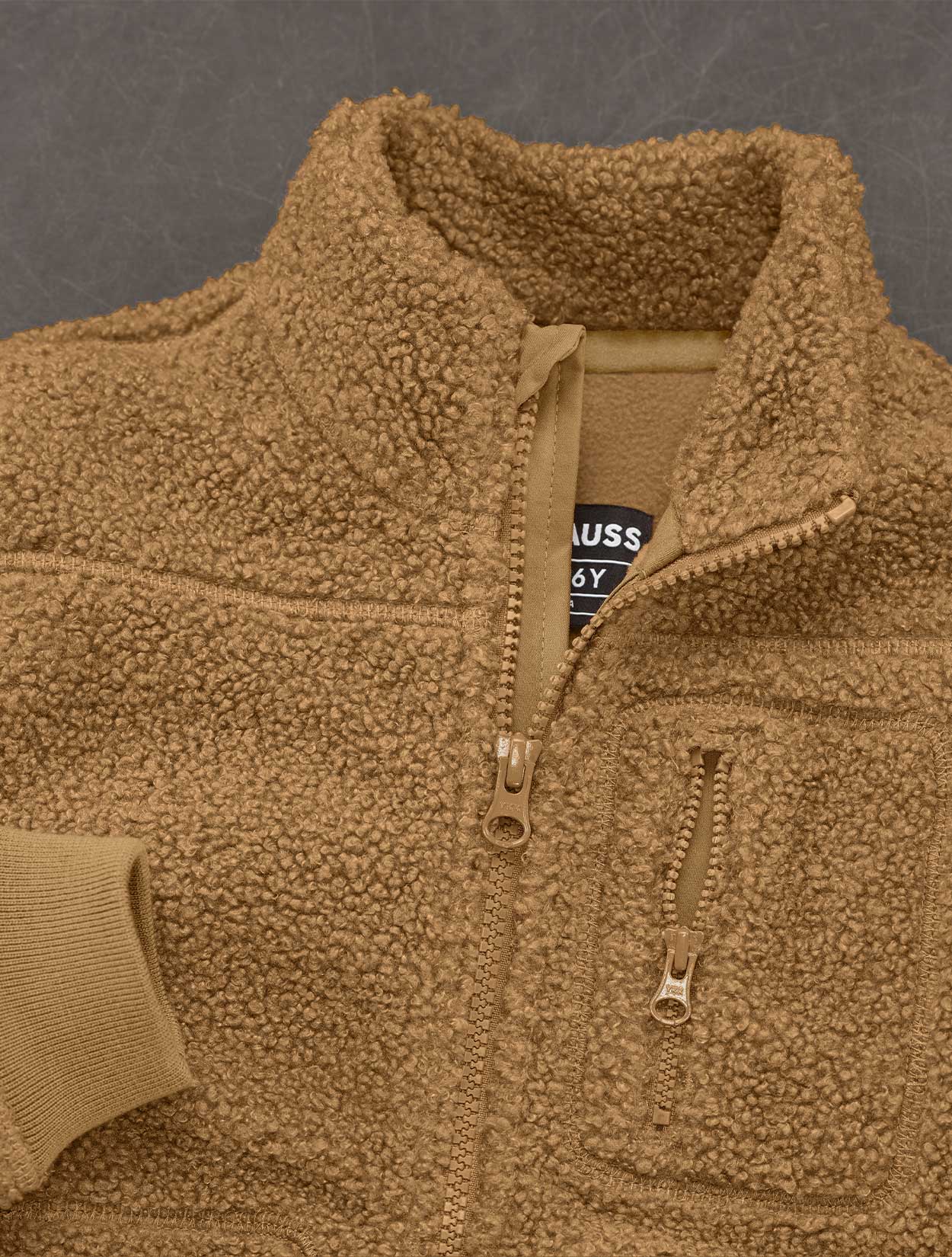 Kids Sherpa Fleece Jacket e.s.e:pic in almondbrown
