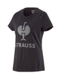 T-Shirt e.s.concrete in black with grey ostrich 