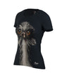 T-Shirt black with ostrich mural