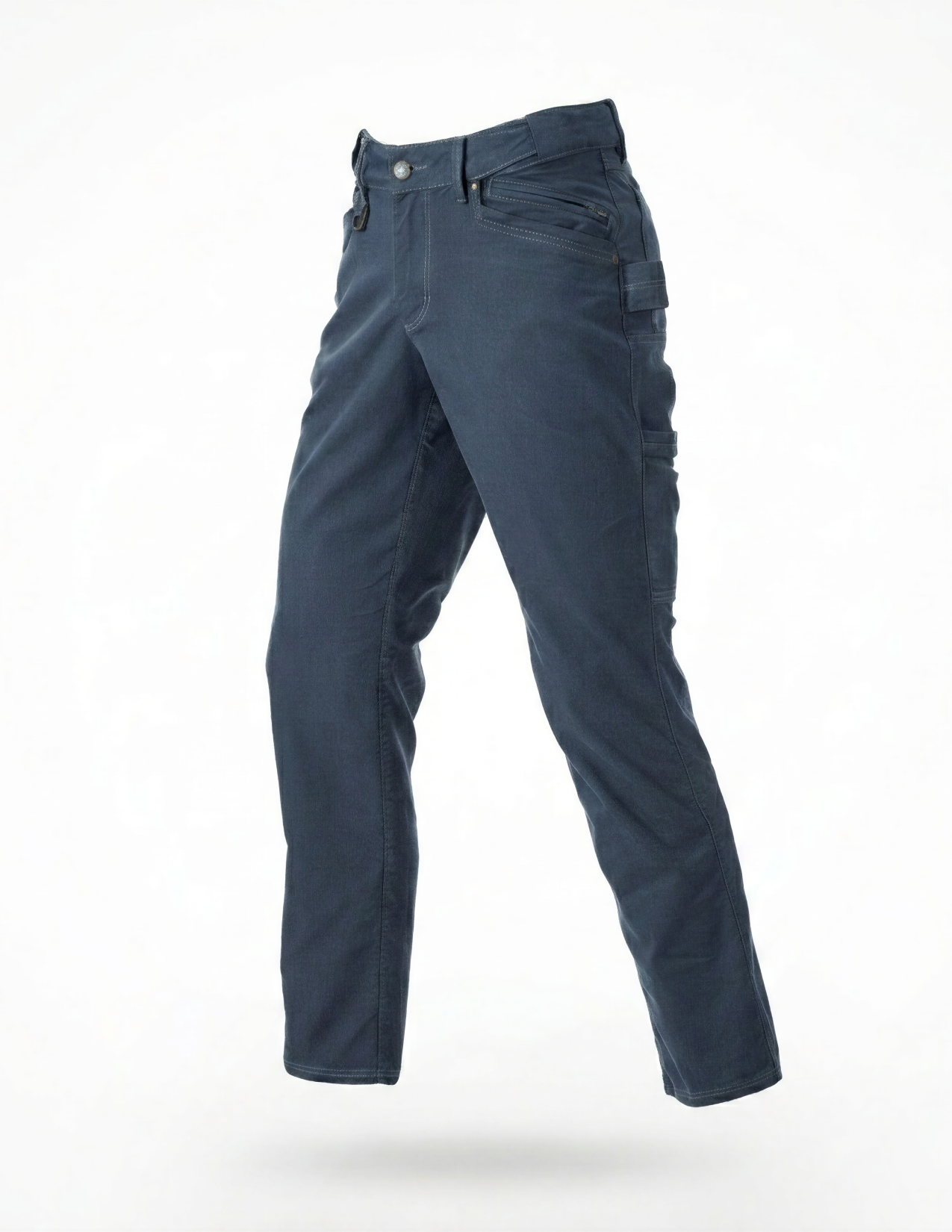 Blue pants on a white background