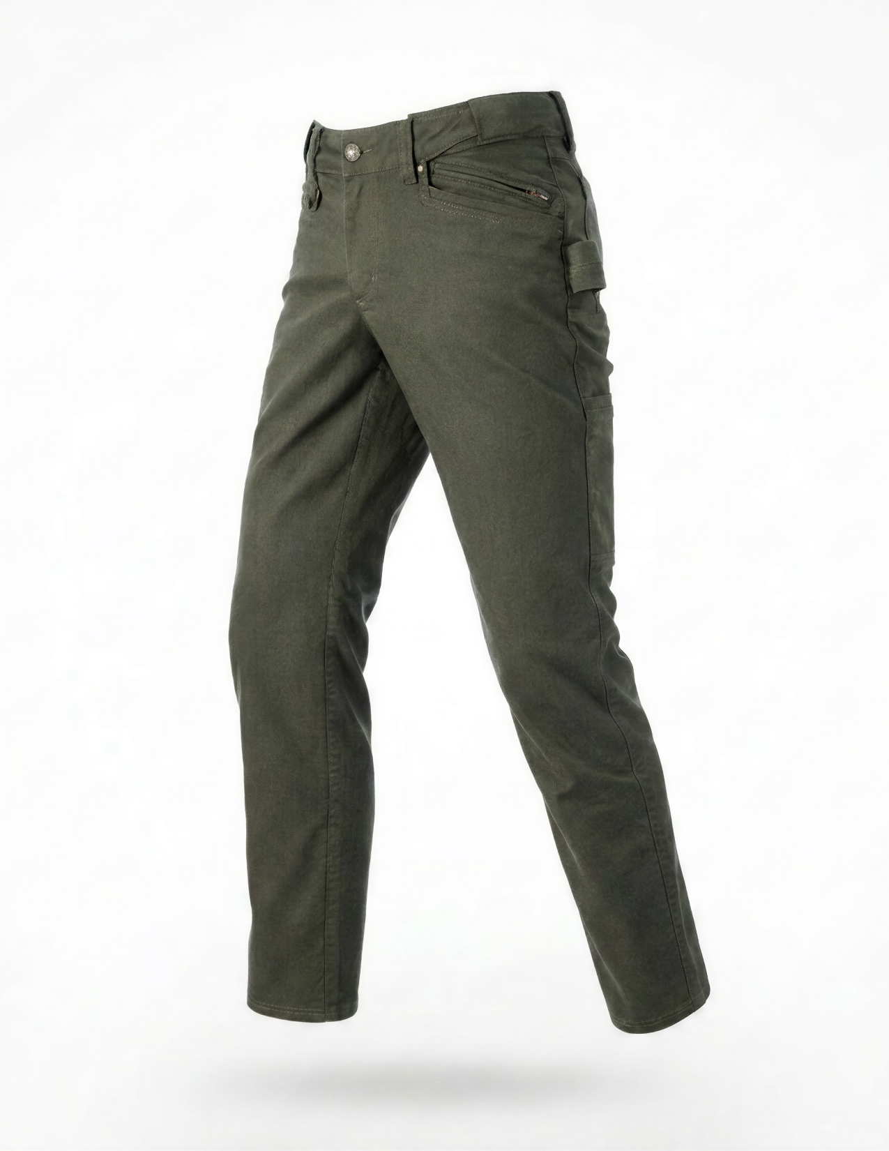 Green pants on a white background
