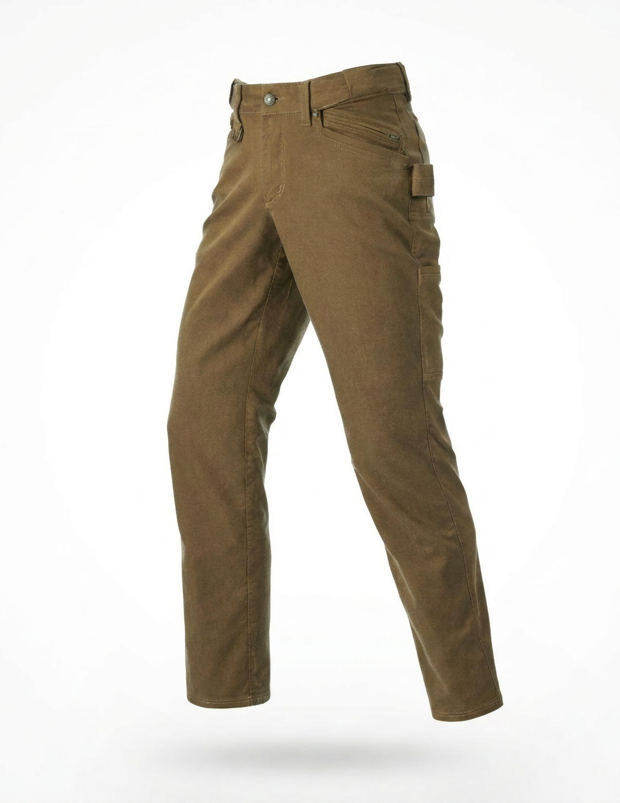 Brown pants on a white background