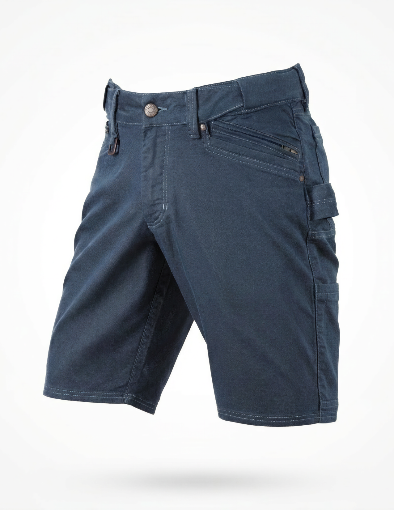 Blue shorts on a white background
