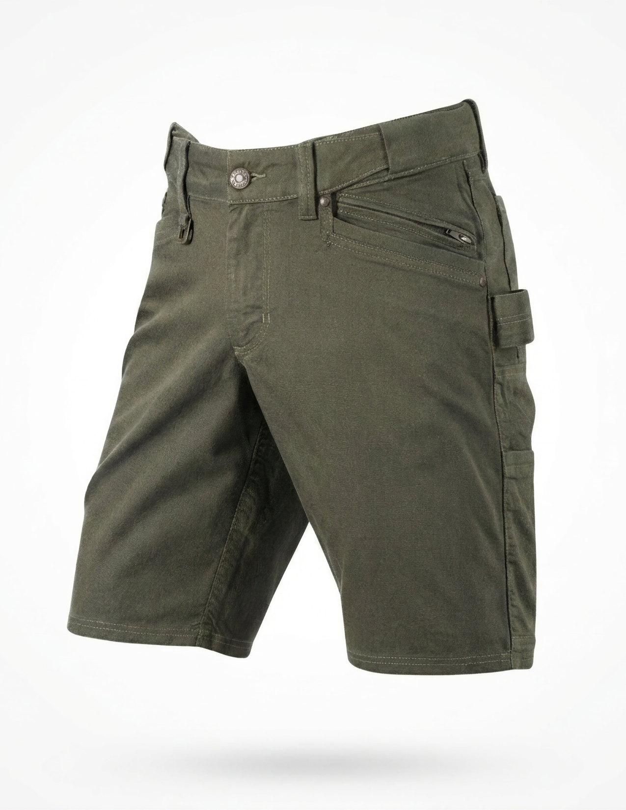 Green shorts on a white background