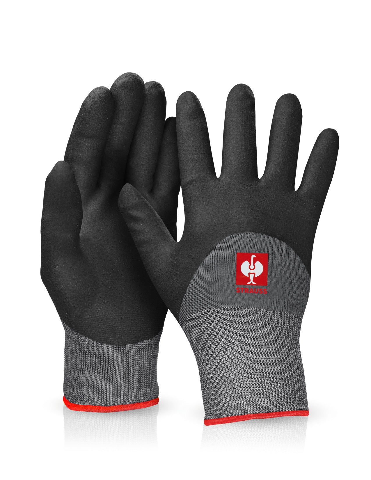 Nitrile Foam Gloves evertouch winter, black grey