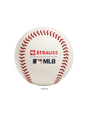 Baseball with STRAUSSxMLB partnership logo