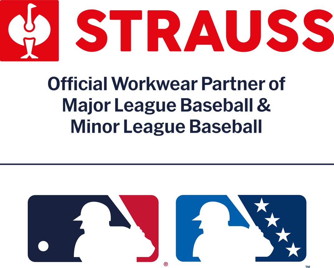 Strauss x mlb/milb logo