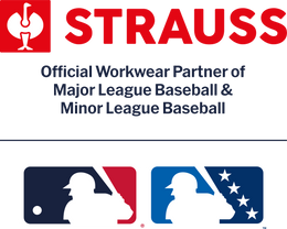 Strauss x mlb/milb logo