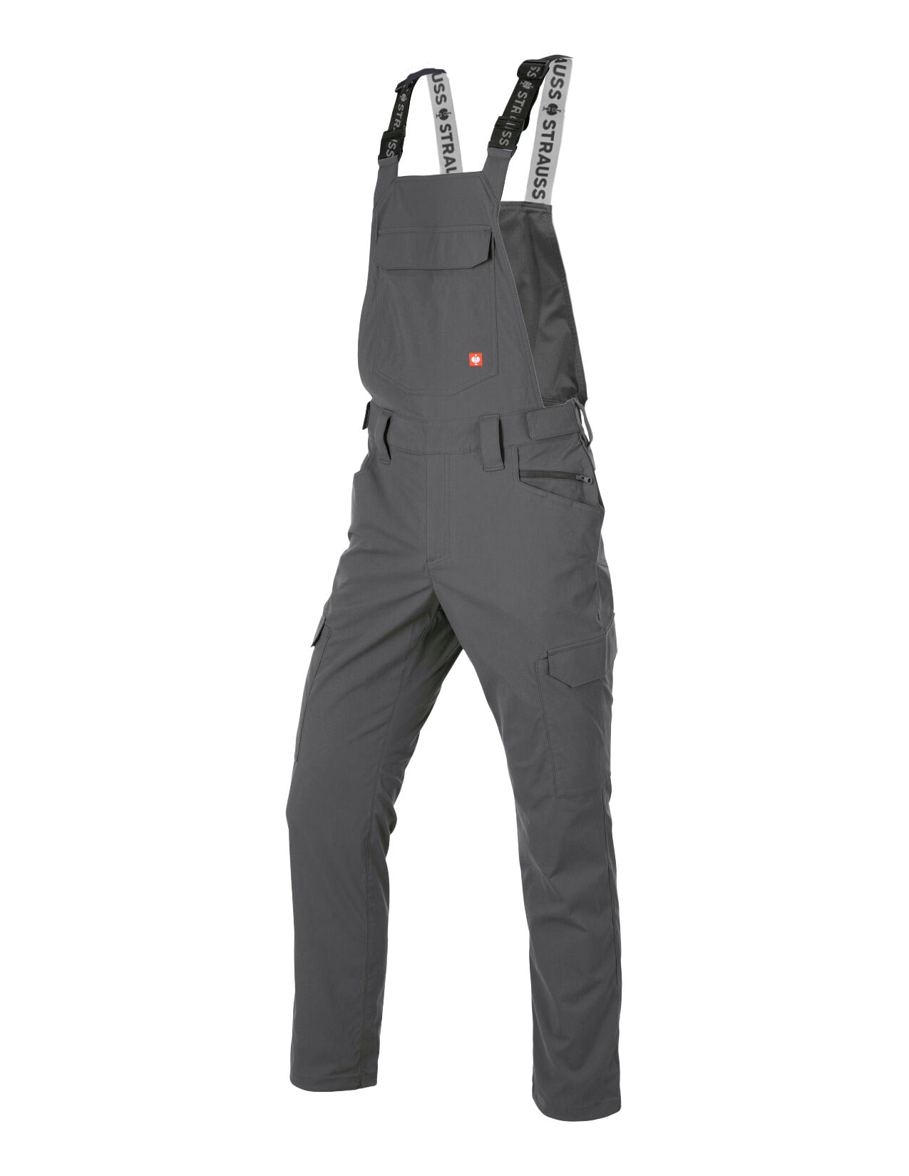 Stretch Ripstop Cargo Work Bib Overall e.s.t:aktik in grey