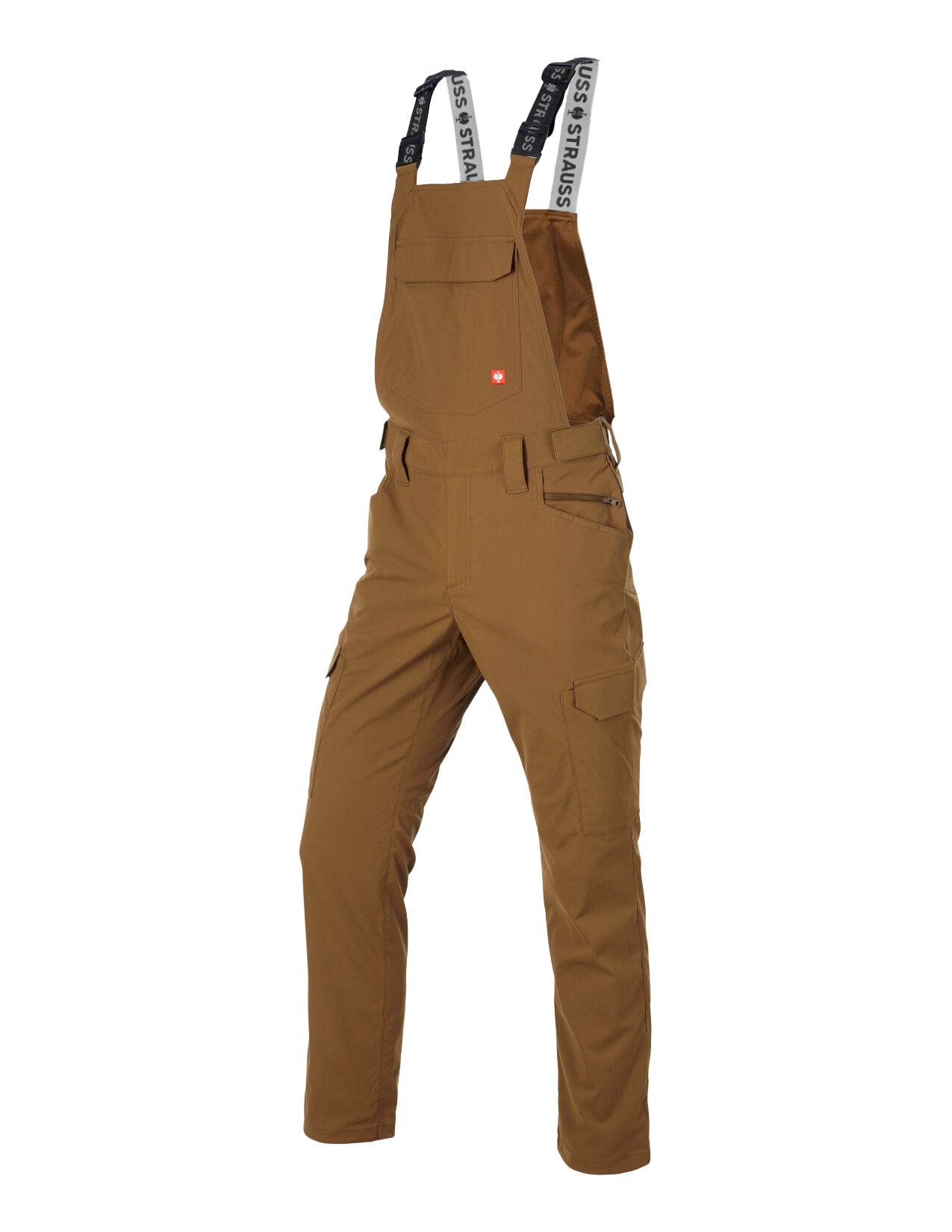 Stretch Ripstop Cargo Work Bib Overall e.s.t:aktik in desertbrown