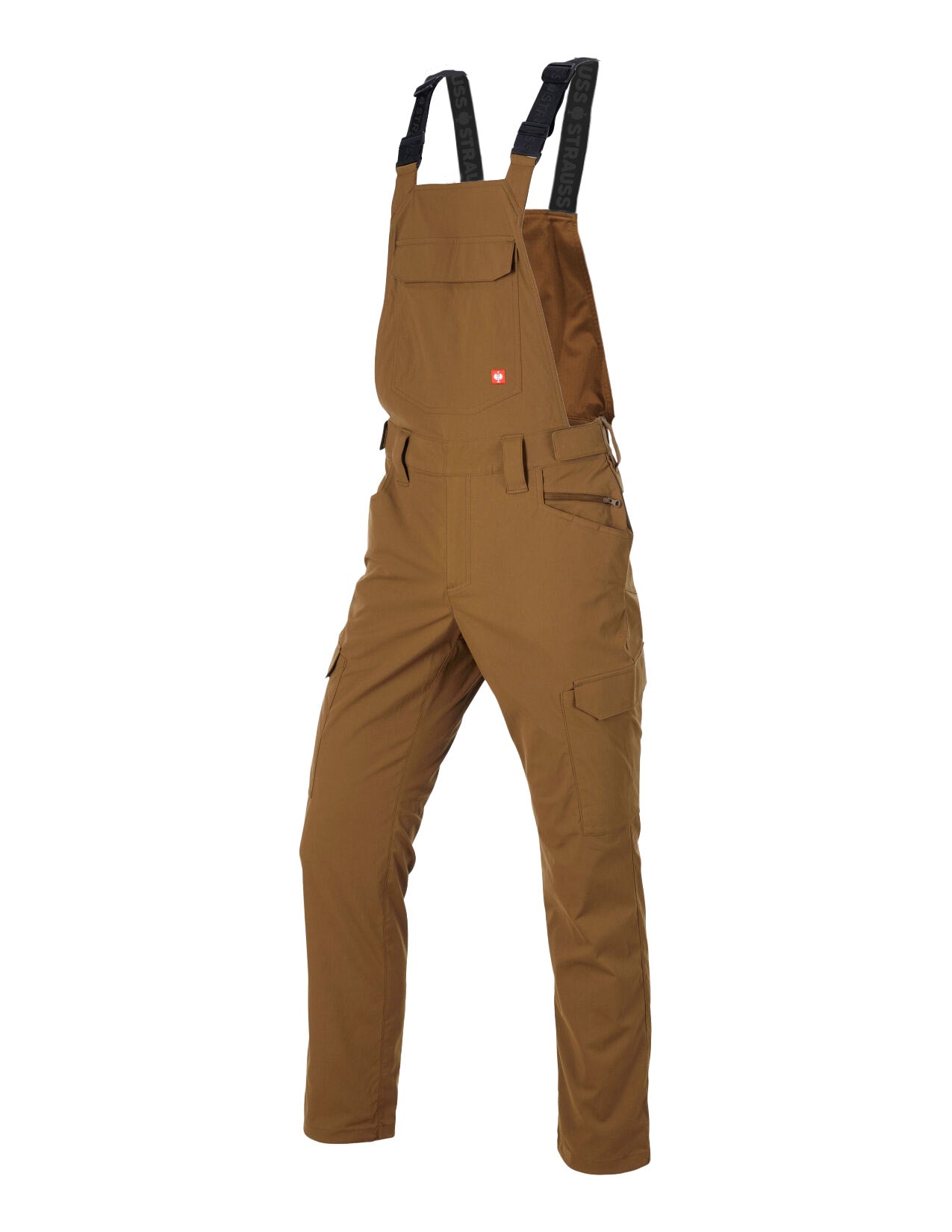Desert Brown Stretch Ripstop Cargo Work Bib Overalls e.s.t:aktik