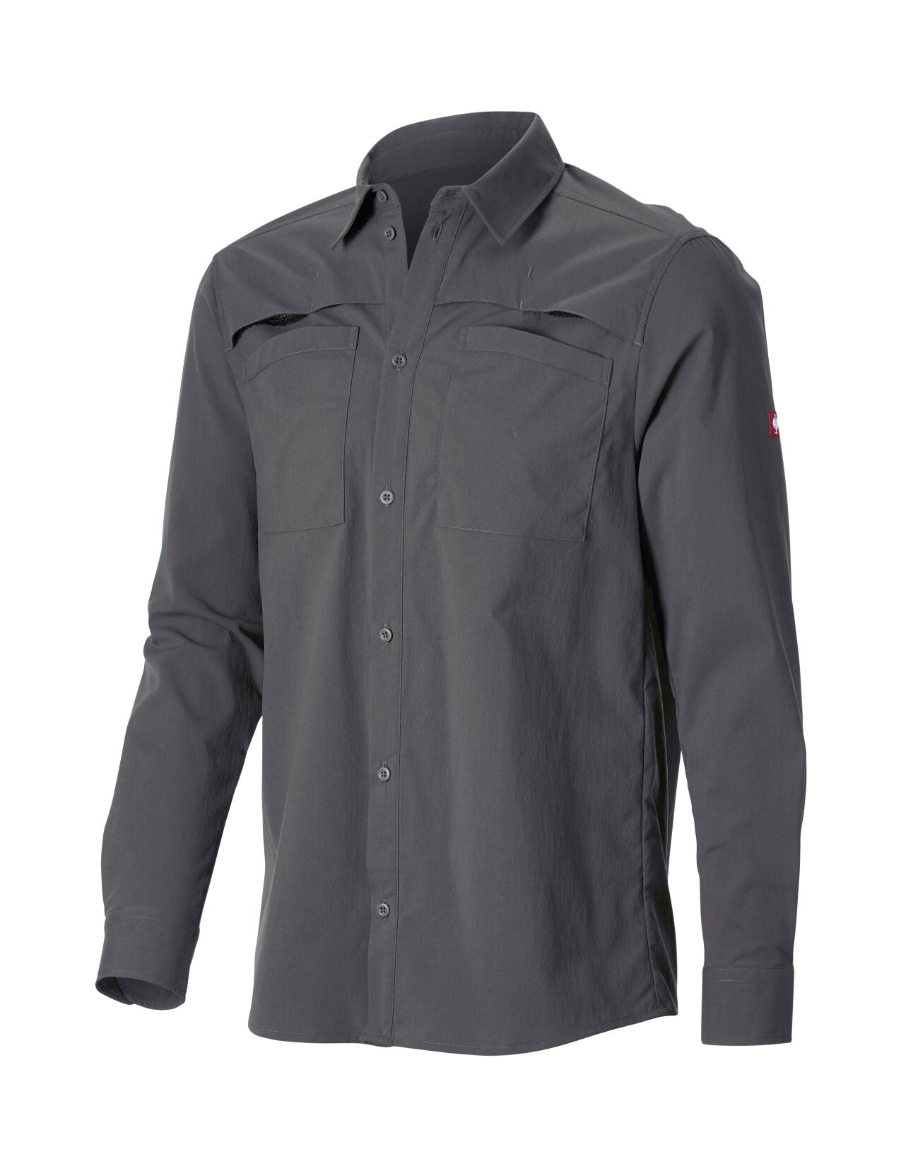 Stretch Ripstop Long Sleeve Work Shirt e.s.t:aktik in carbongrey
