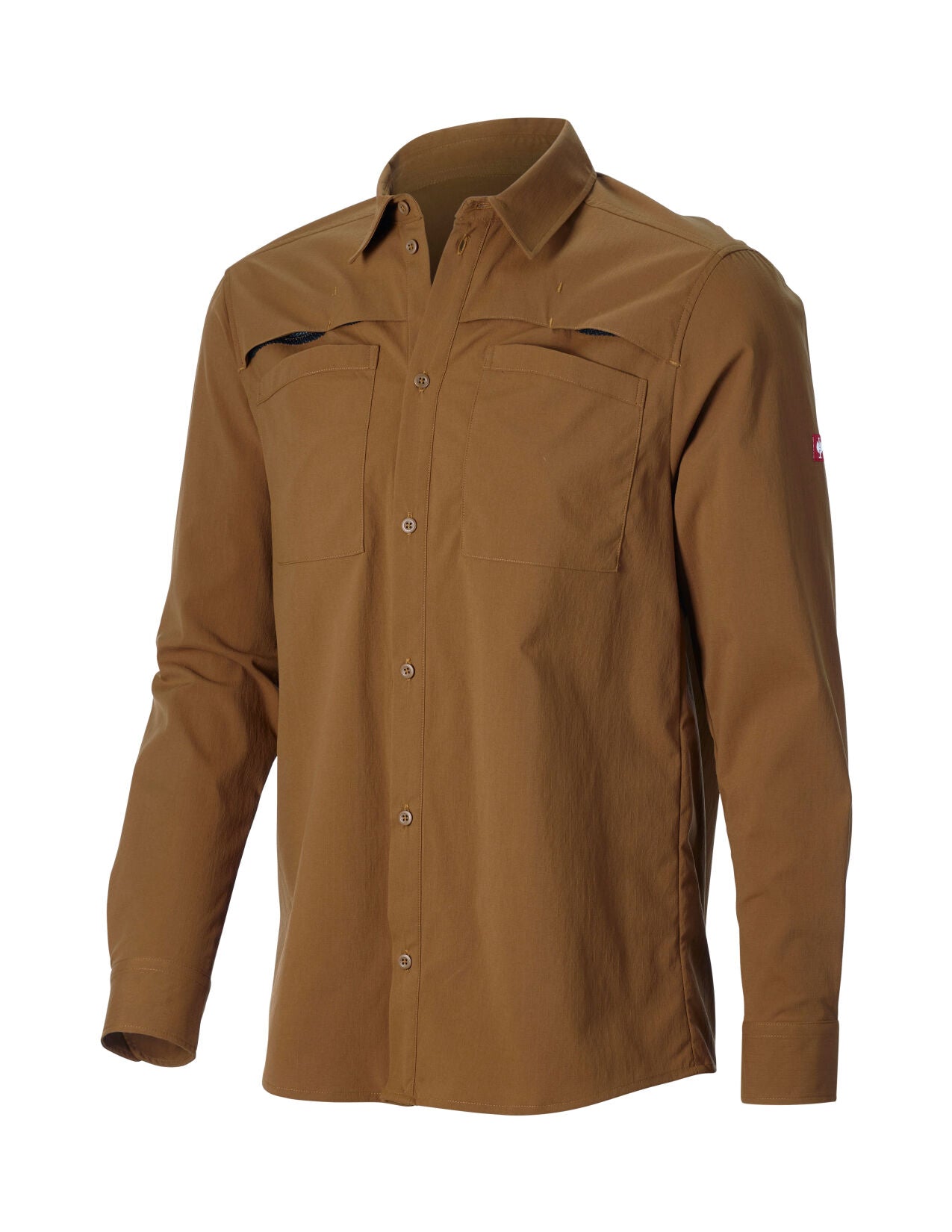 Stretch Ripstop Long Sleeve Work Shirt e.s.t:aktik in almondbrown