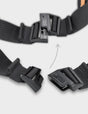 Black belt with buckle on a white background