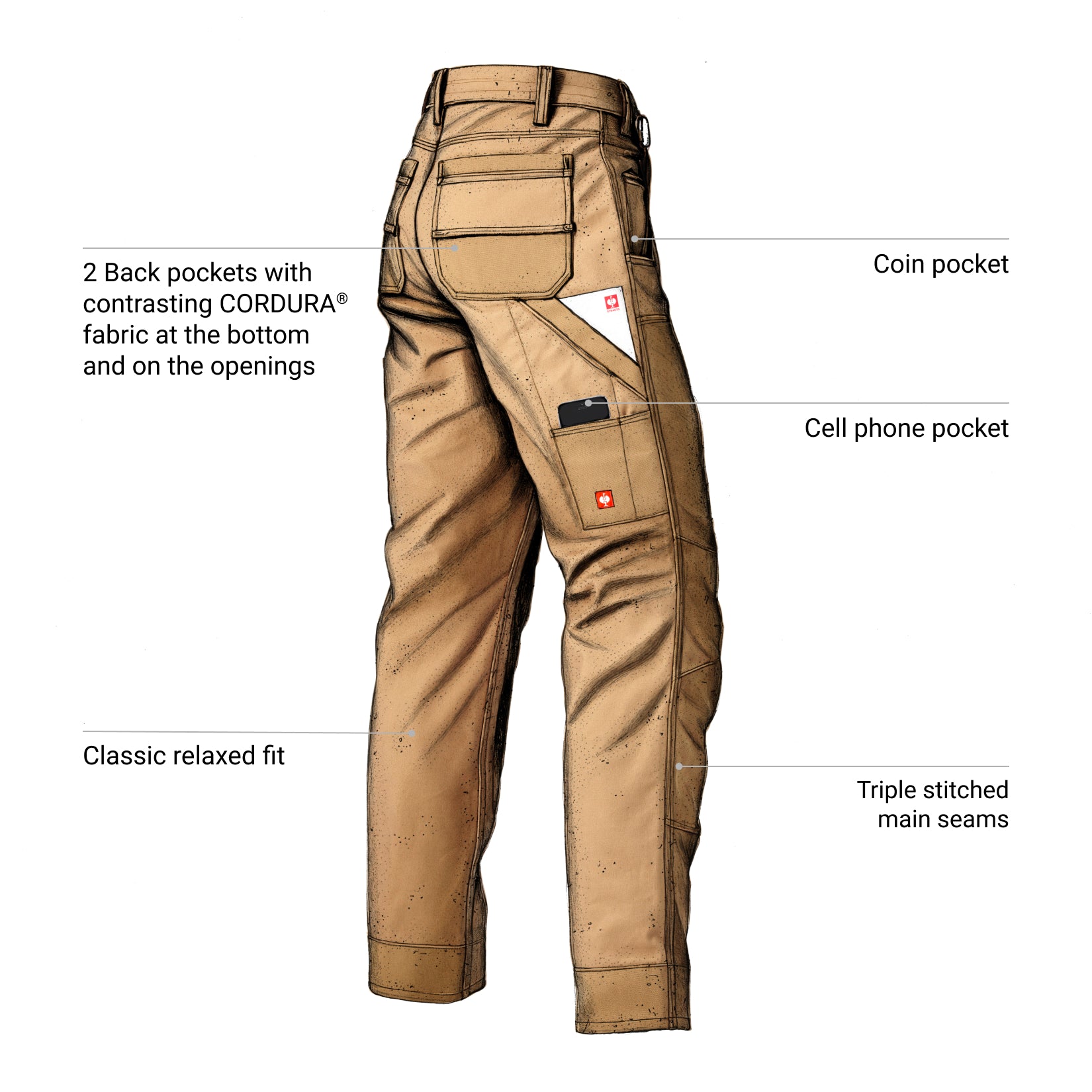 Double Front Work Pants e.s.iconic | Strauss