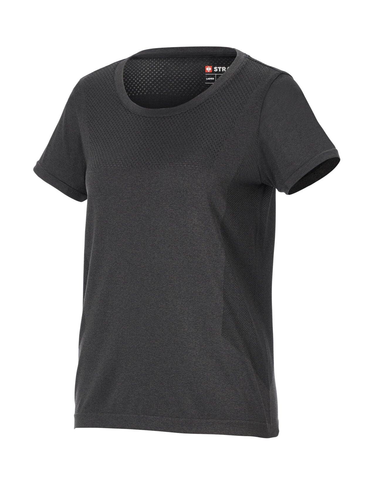 Women's Seamless Tee e.s.trail pure, black melange