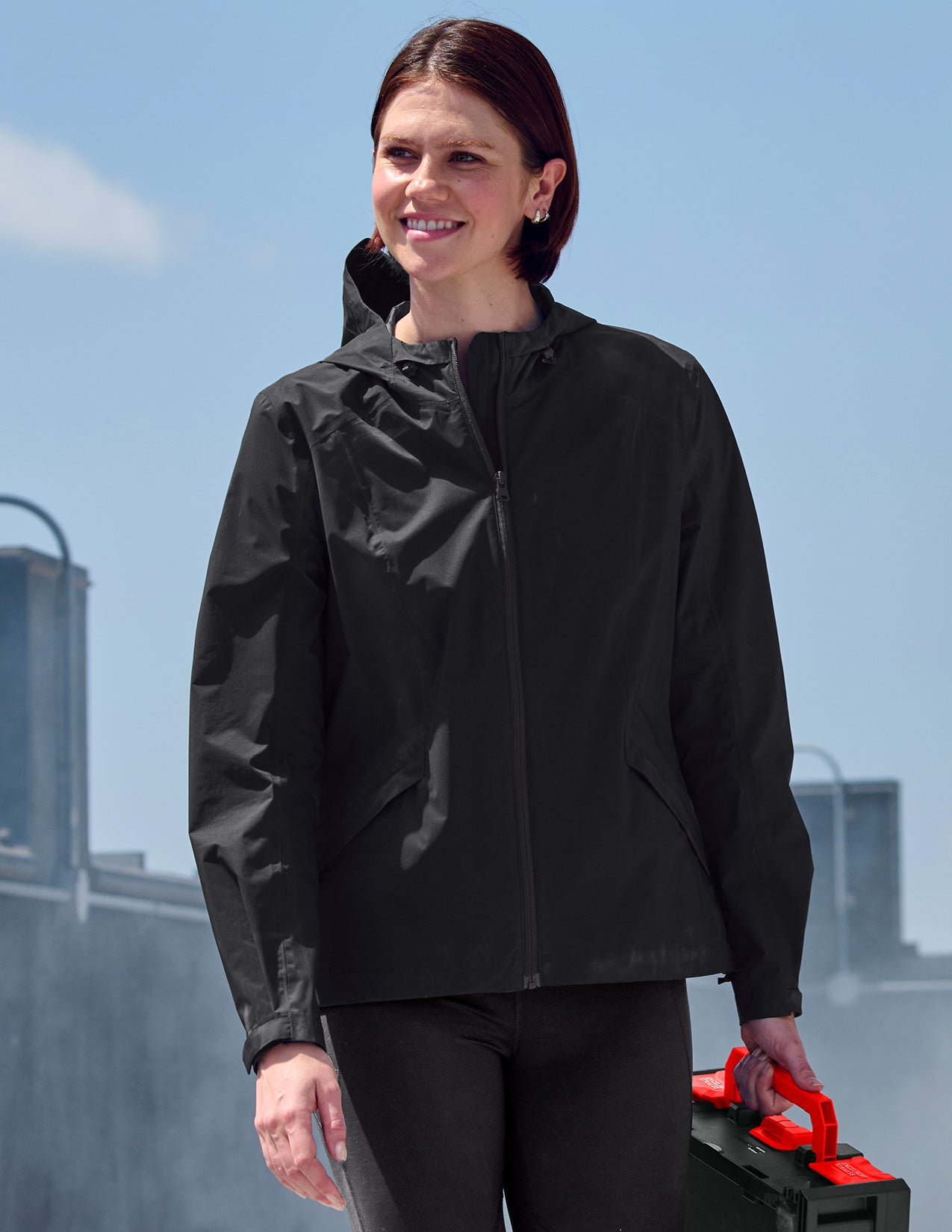 Women's Windbreaker light-pack e.s.trail, black