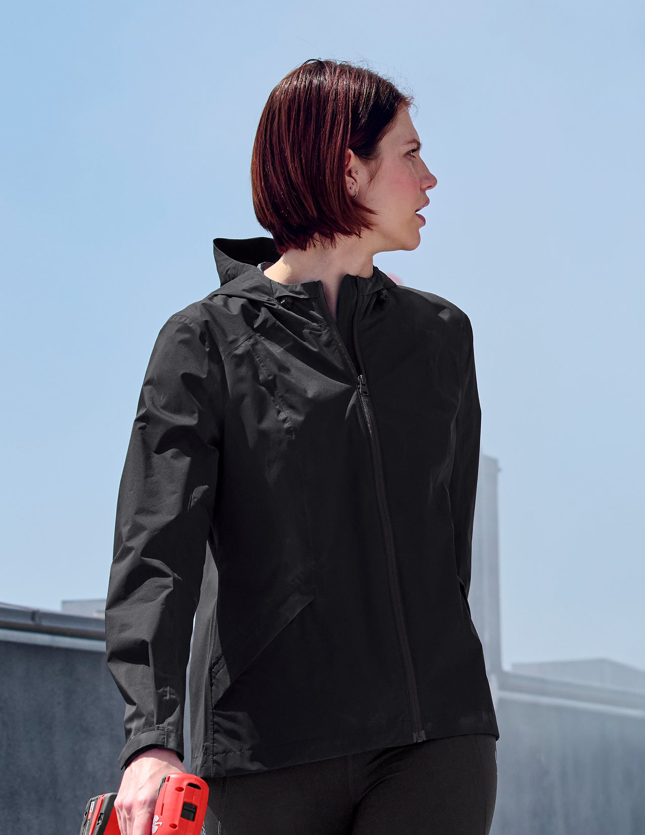Women's Windbreaker light-pack e.s.trail, black