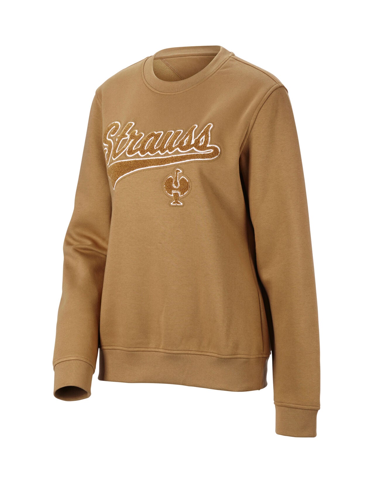 Women's Artwork Crew Neck Sweatshirt e.s.epic, almondbrown