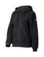 Women's Hooded Sherpa Fleece Jacket e.s.e:pic, black