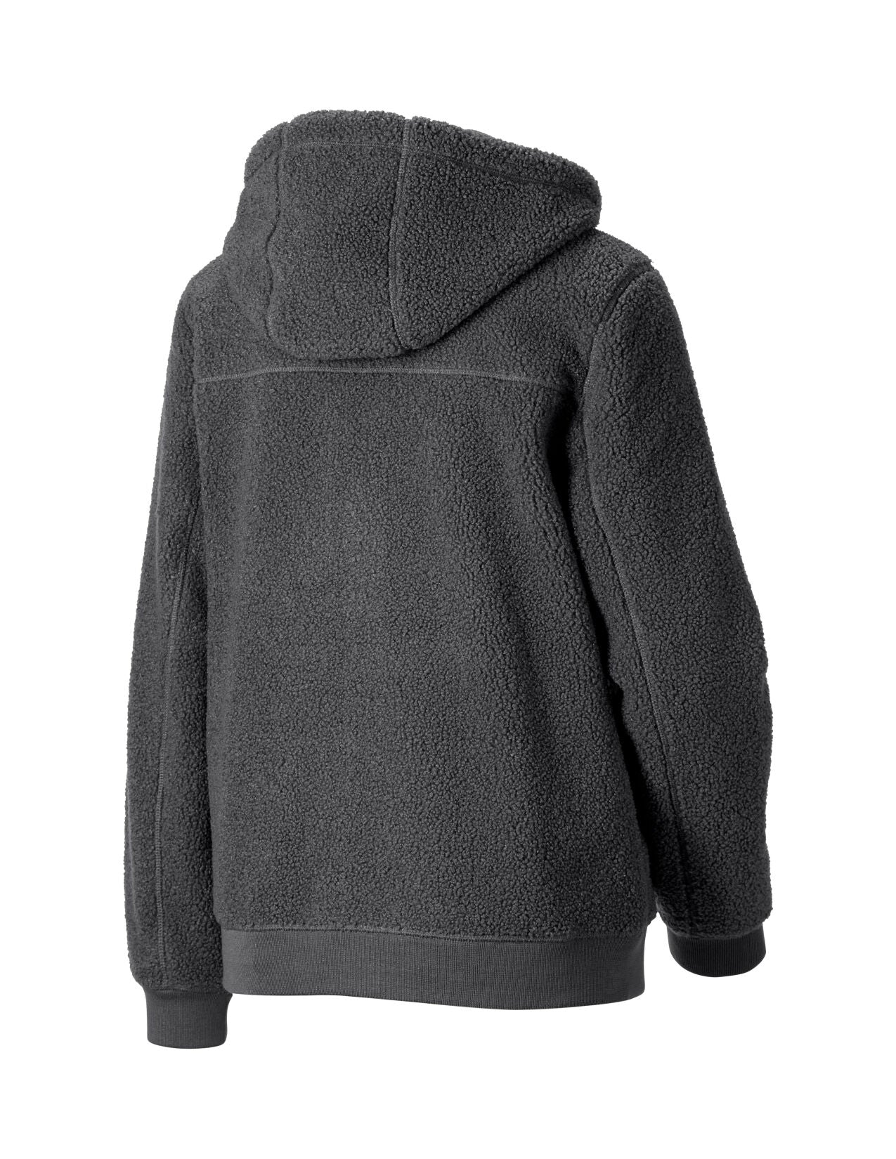 Women's Hooded Sherpa Fleece Jacket e.s.e:pic, carbongrey
