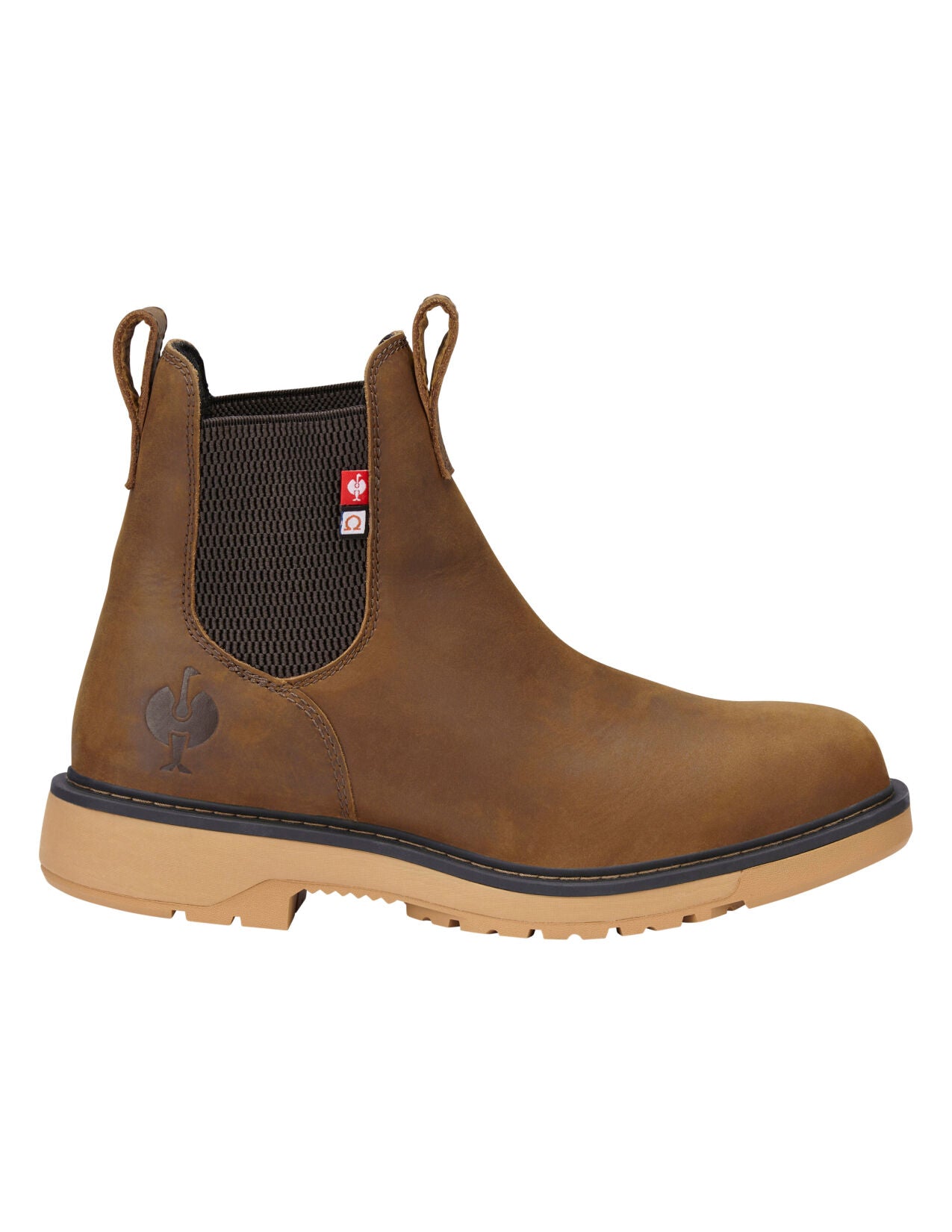 Woodford Mid Saftey Toe Chelsea Boot in carobbrown