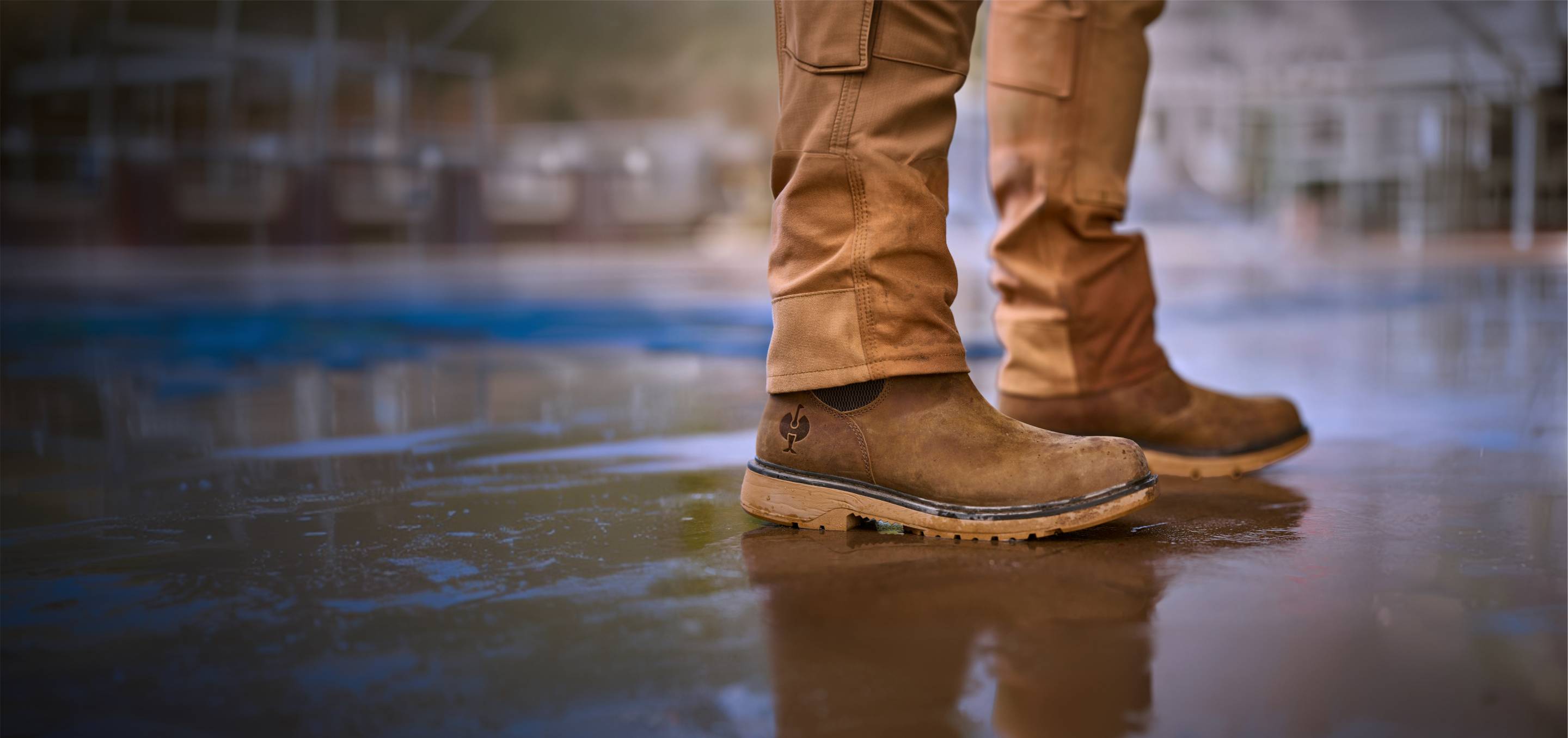 A pair of Woodford Mid Safety Toe Chelsea Boot