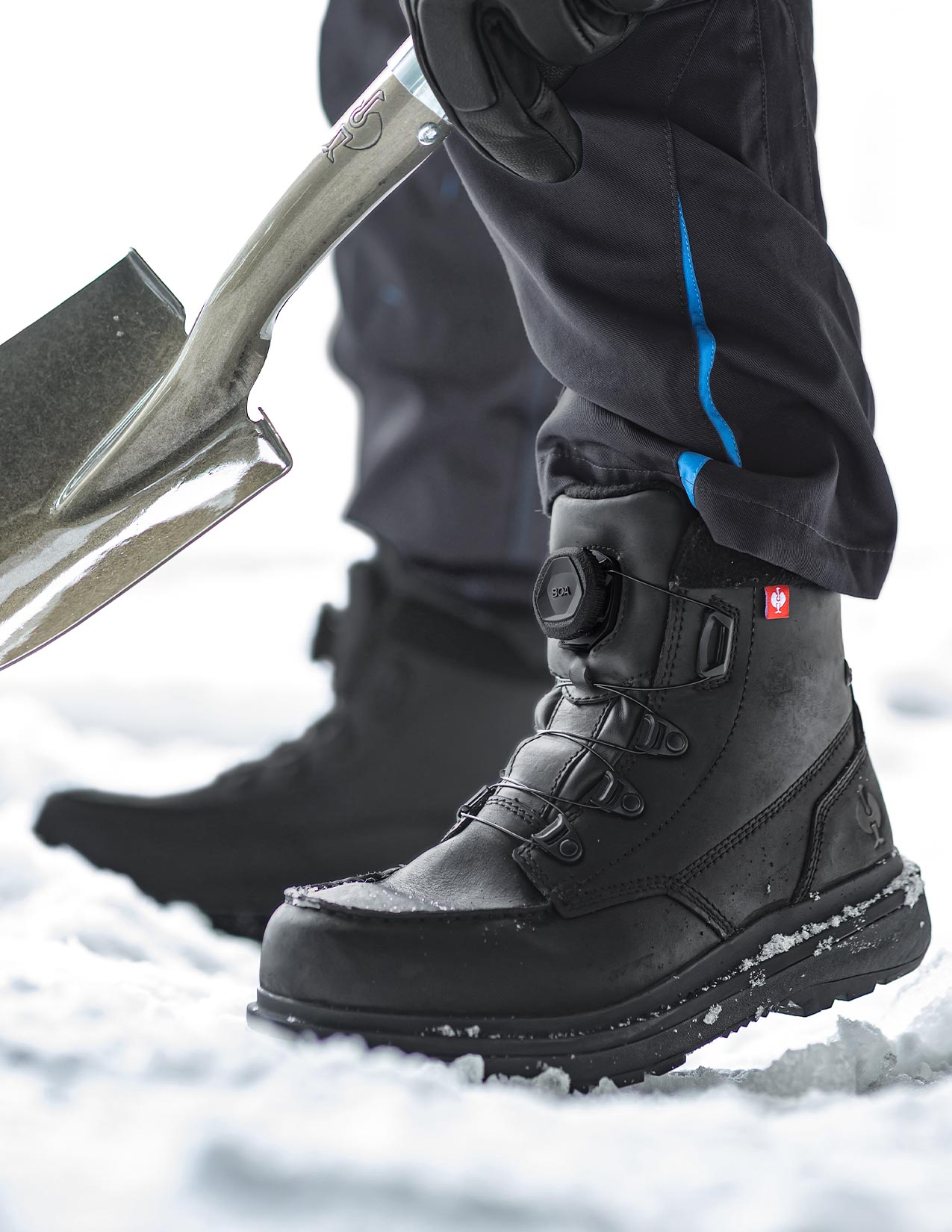 Woodside Mid Safety Toe Work Boot in black