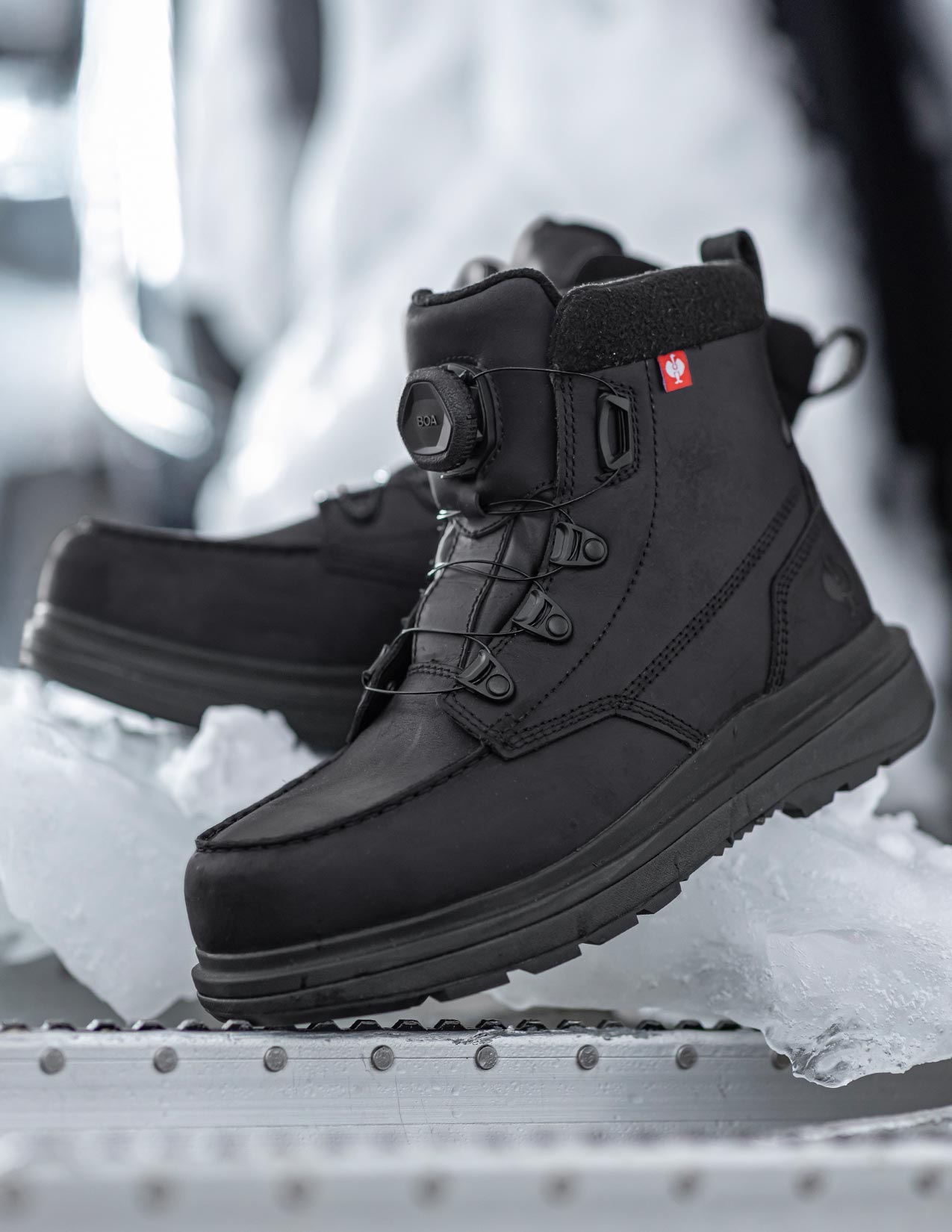 Woodside Mid Safety Toe Work Boot in black