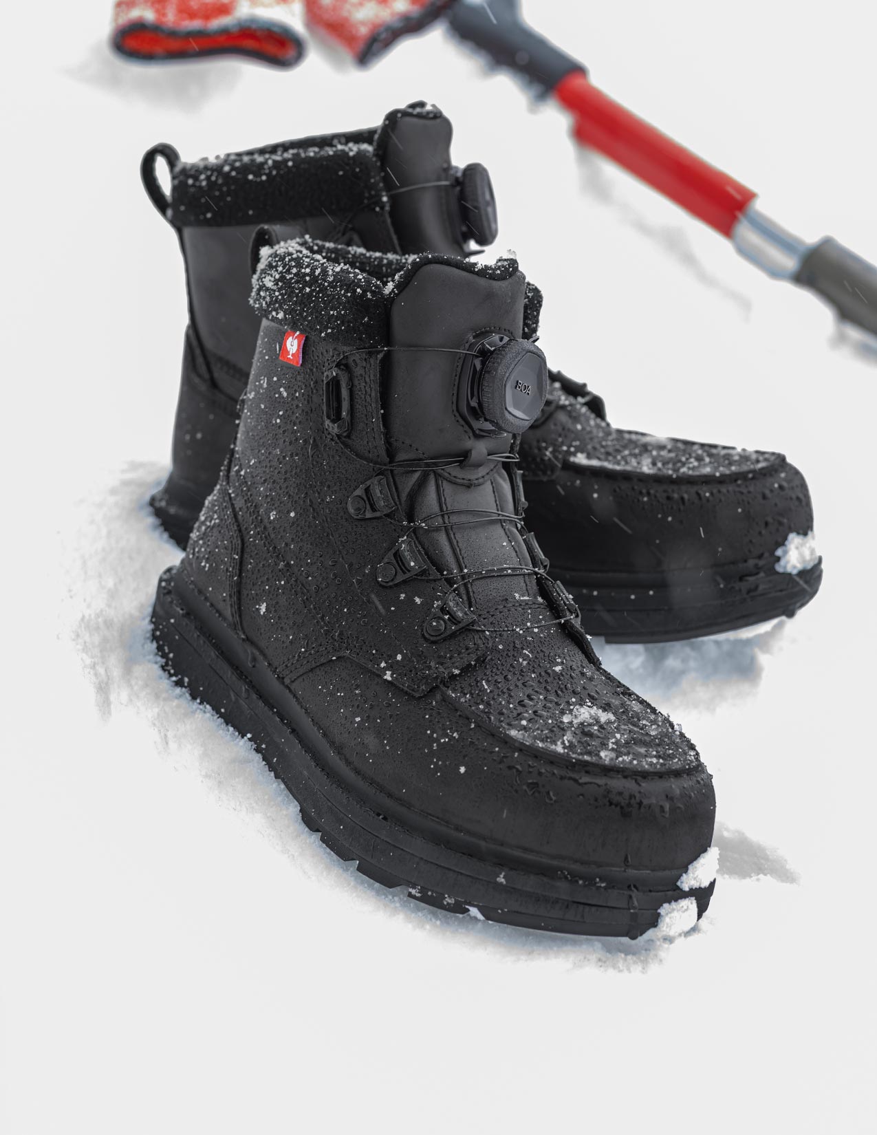 Woodside Mid Safety Toe Work Boot in black