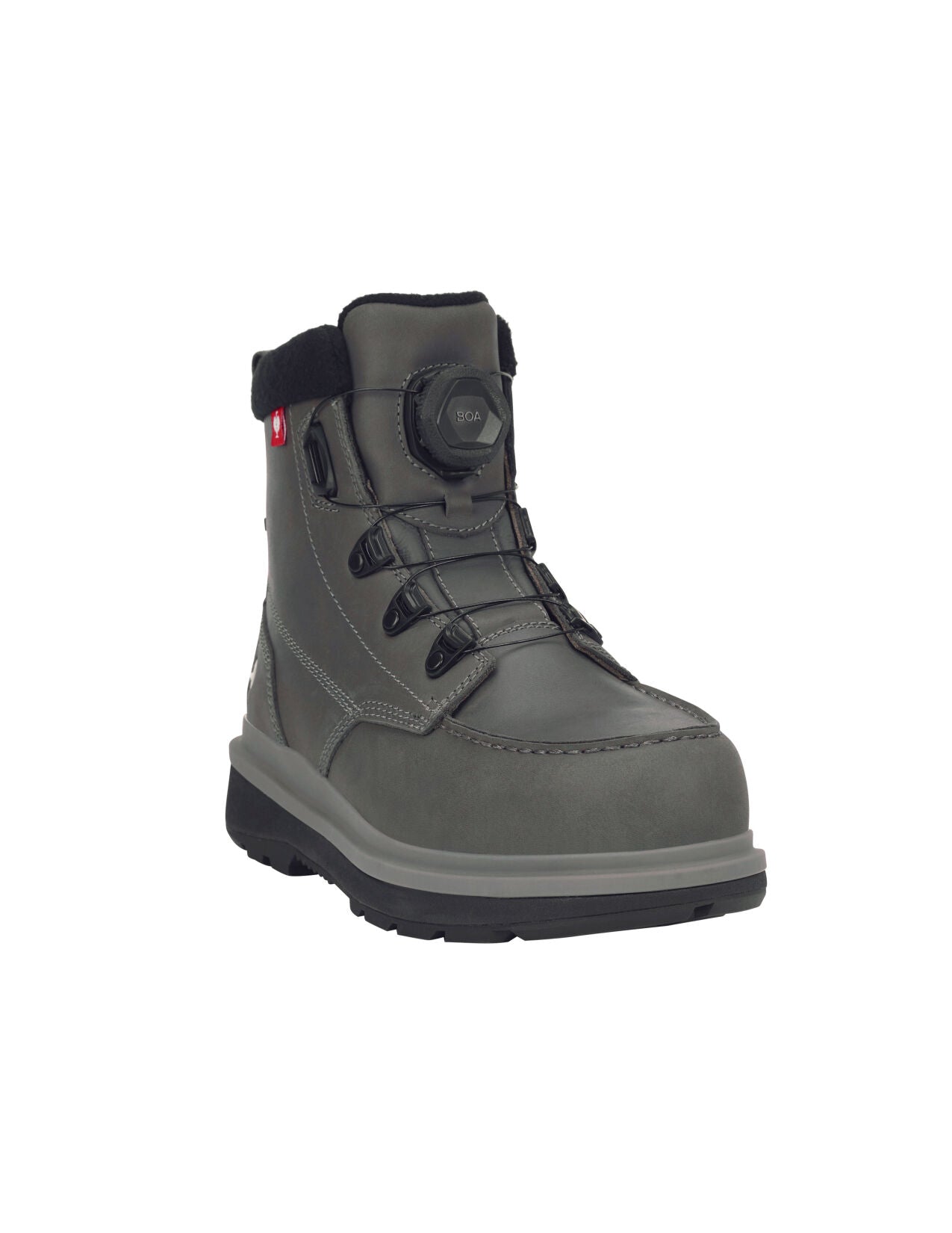 Woodside Mid Safety Toe Work Boot in carbongrey