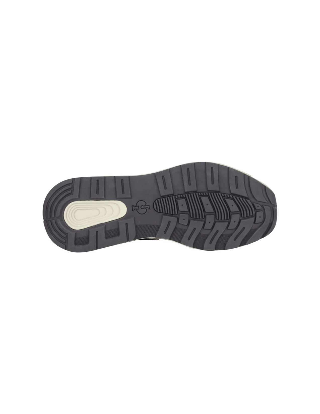 Black shoe sole on white background