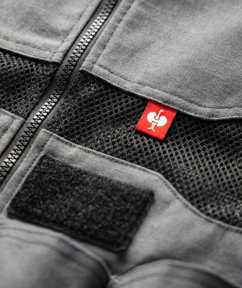 Close-up of STRAUSS e.s.iconic Tool Vest showing the fabric.