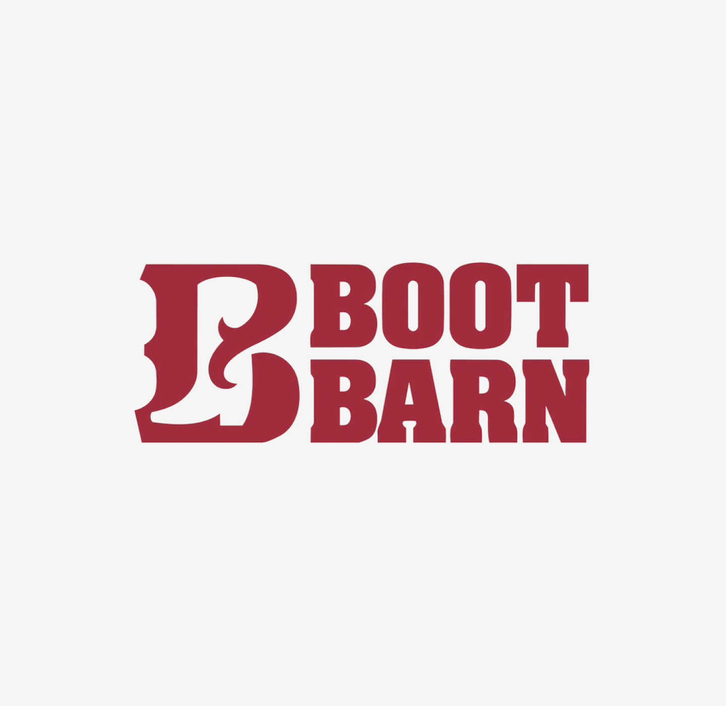 Boot Barn logo with a red stylized B on the left and the words BOOT BARN in bold red capital letters on the right, all on a white background.