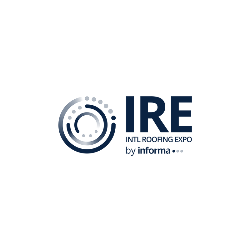 Logo of IRE Intl Roofing Expo by Informa on a white background