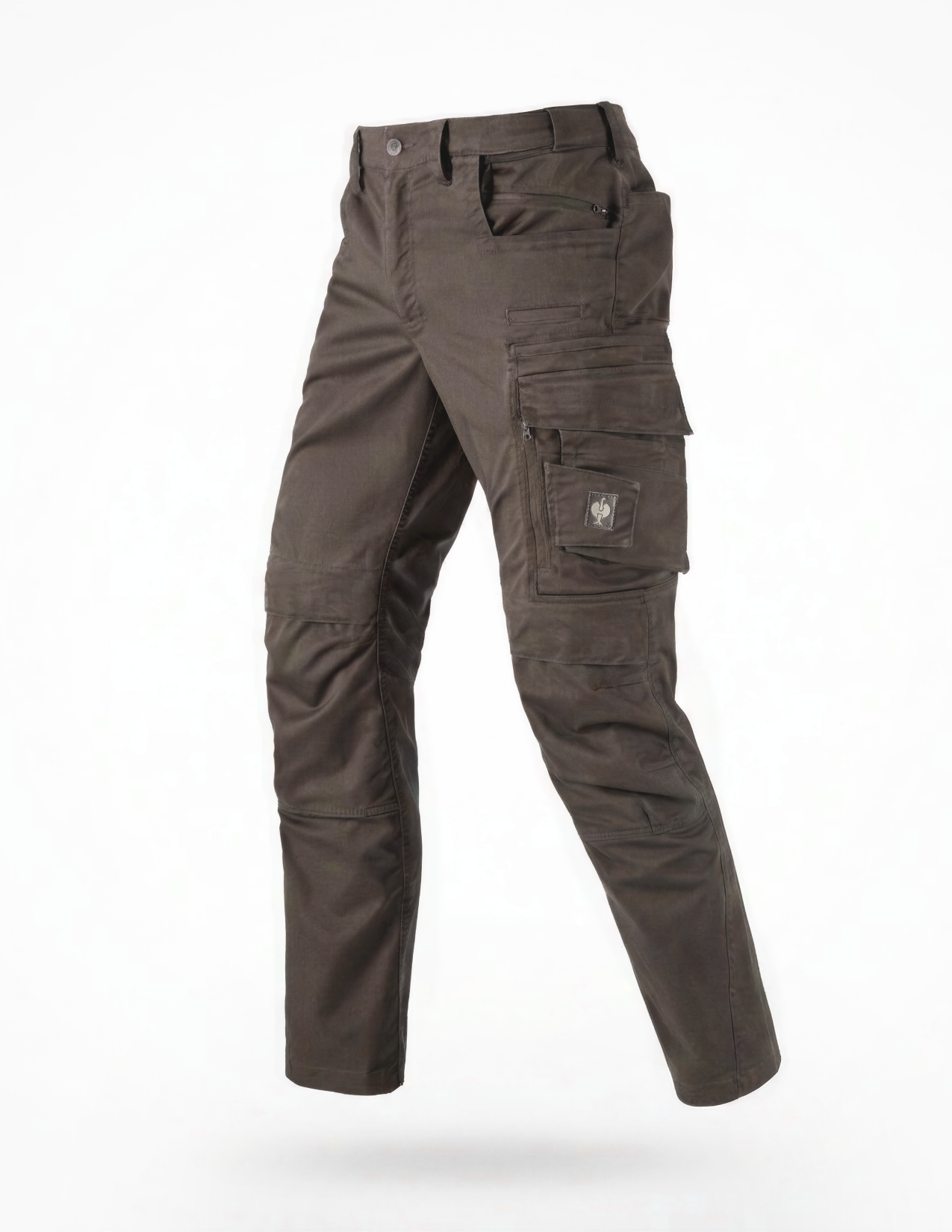 brown cargo pants on a white background